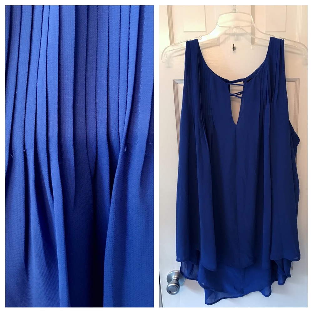 Torrid blue drape tank top 3xl EUC